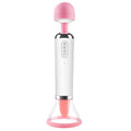 Dual-ended Suction & Tongue Licking Vibrating Wand, Auto Heated Silicone Pleasure Stimulator for Women