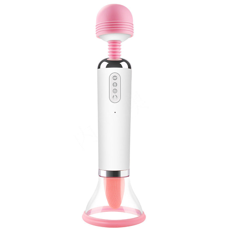 Double-headed Female Heating Sucking Licking AV Vibrator Stick