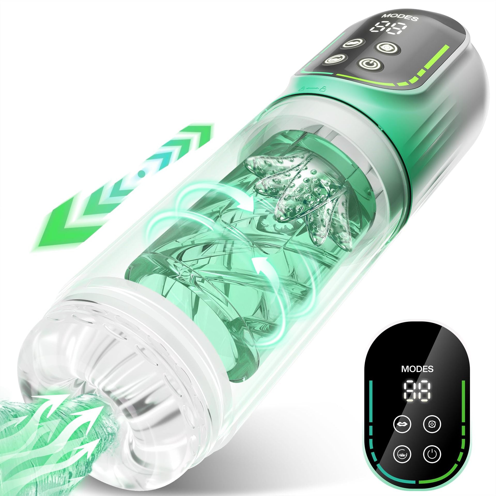Honeycomb II Vibrating Rotating Suction Masturbator