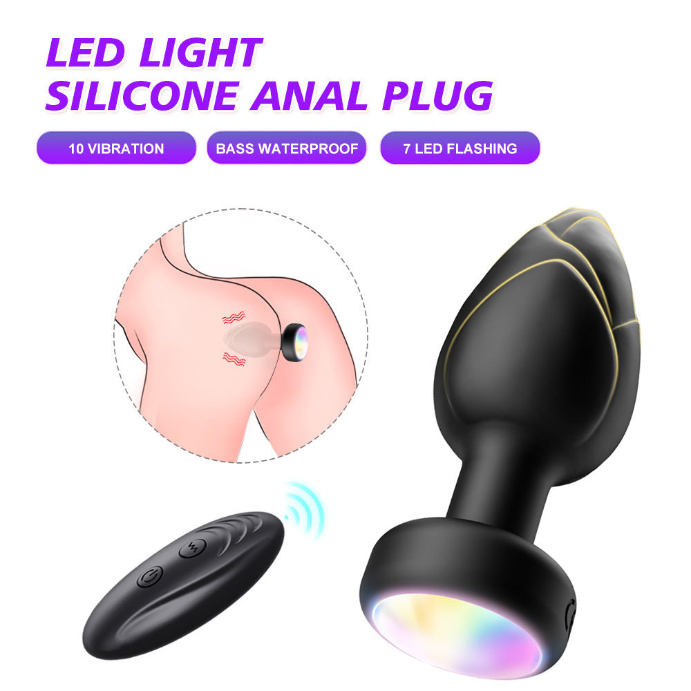 Lotus Glow Vibrating Anal Plug Prostate Stimulator