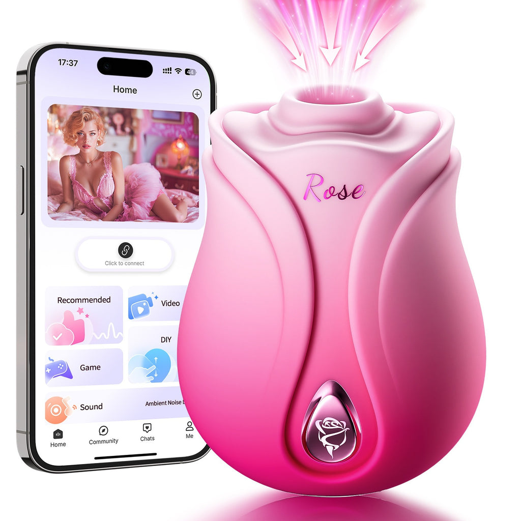 APP-controlled Rose-shaped Clitoral Suction Vibrator