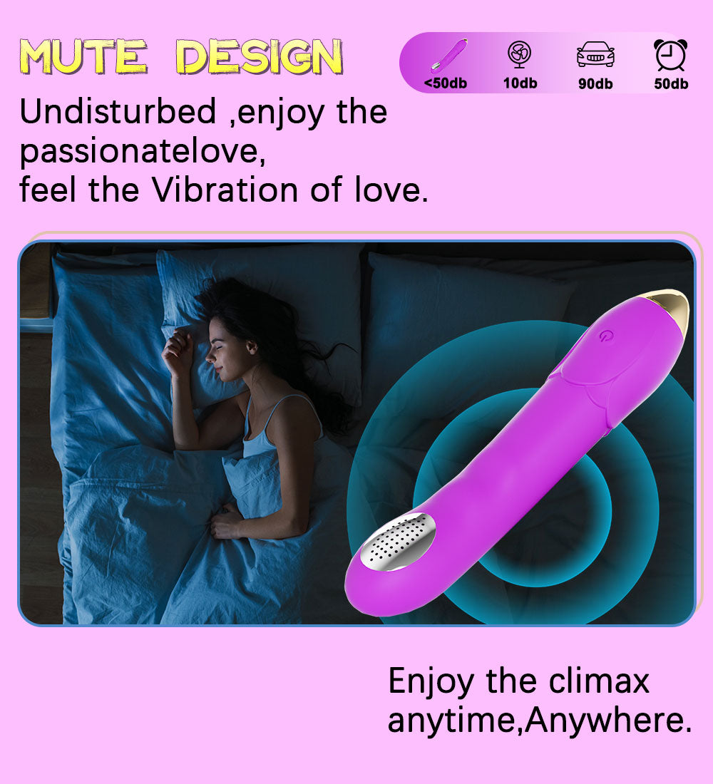 Showerhead Silicone Vibrator, Multi Vibration Modes G-spot & Anal Stimulator Waterproof Rechargeable Pleasure Massage Toy for Women