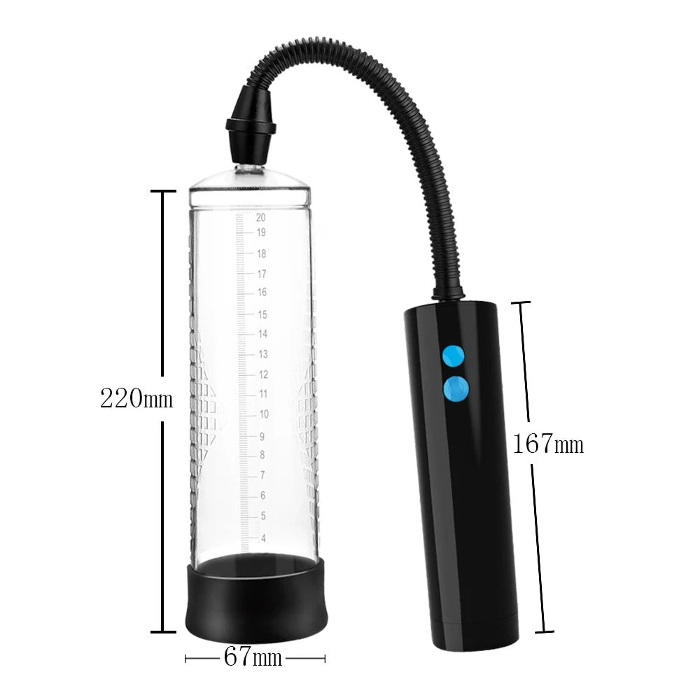 Electric Vacuum Suction Pump for Men, USB Rechargeable Male Trainer Set, Adjustable High Suction Adult Pleasure Device