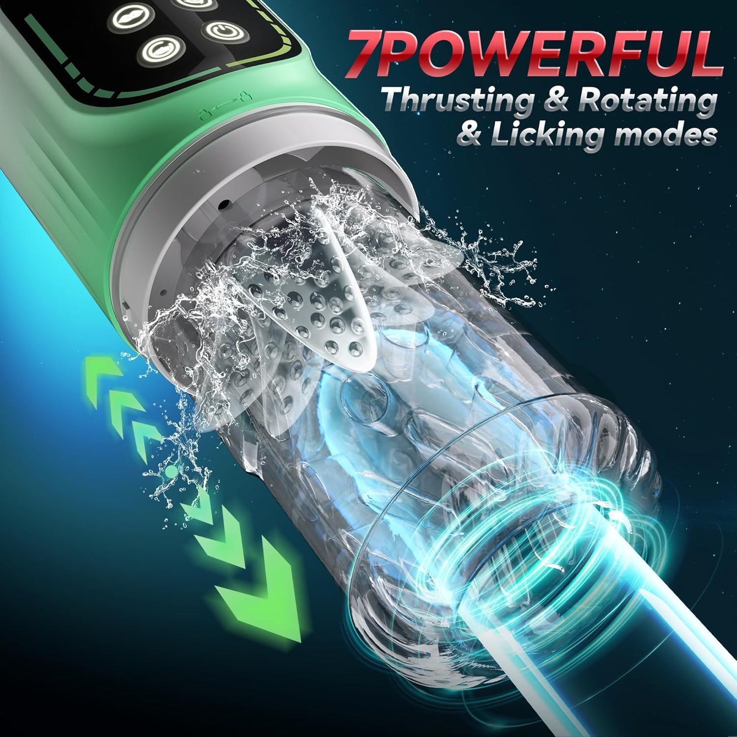 Honeycomb II Vibrating Rotating Suction Masturbator