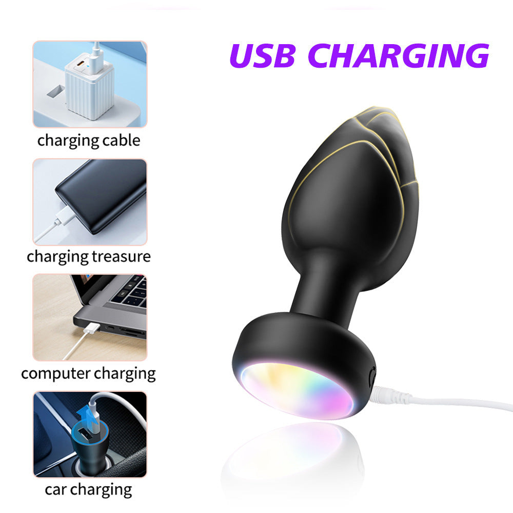 Lotus Glow Vibrating Anal Plug Prostate Stimulator