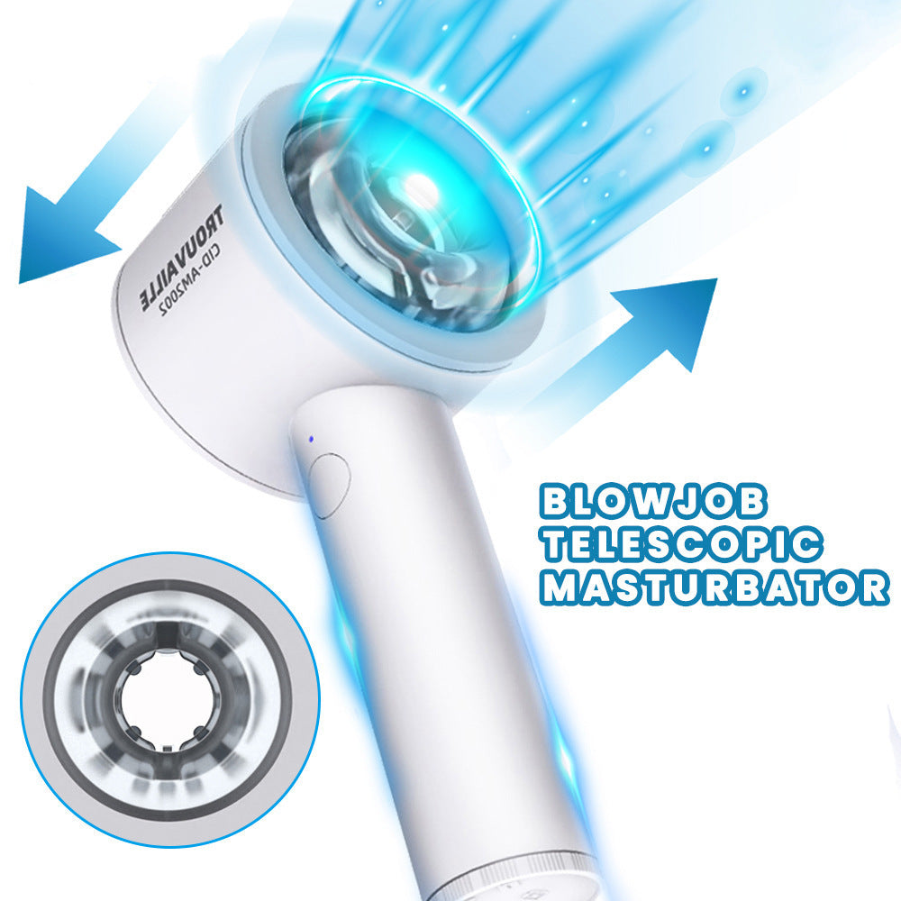 Fully Automatic Male Masturbator - Intelligent Telescopic Stroker, Soft TPE Rechargeable Adult Pleasure Toy for Men