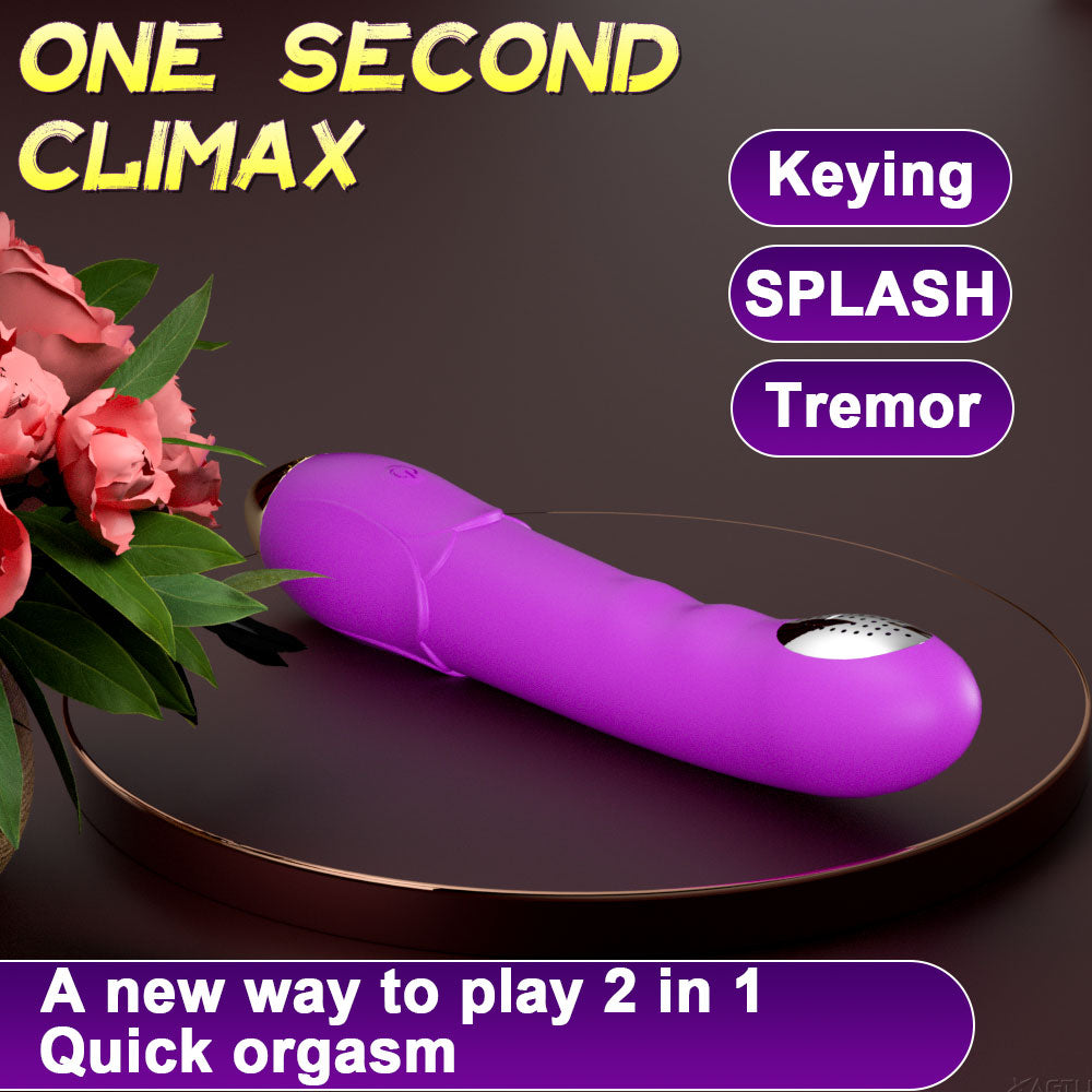 Showerhead Silicone Vibrator, Multi Vibration Modes G-spot & Anal Stimulator Waterproof Rechargeable Pleasure Massage Toy for Women