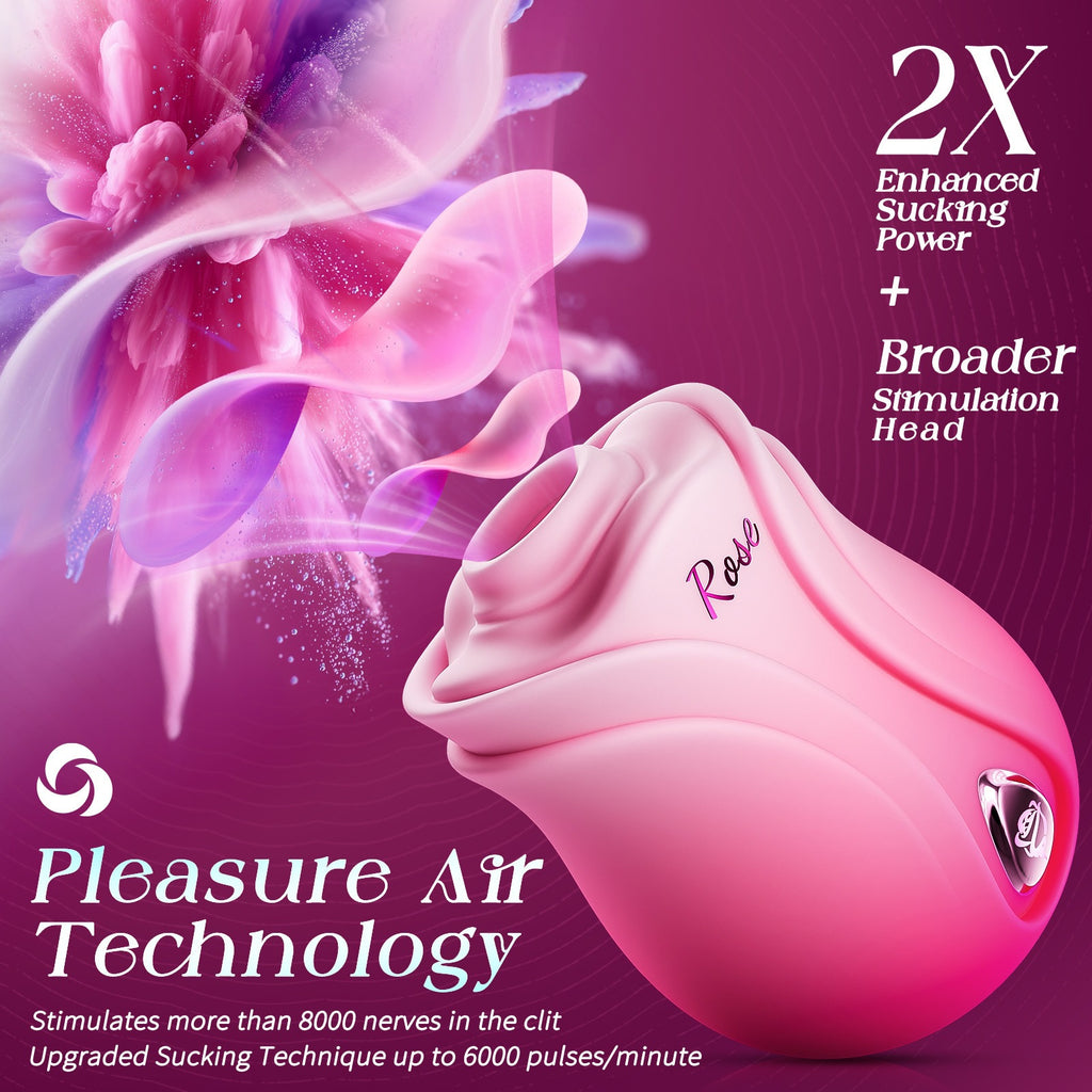 APP-controlled Rose-shaped Clitoral Suction Vibrator
