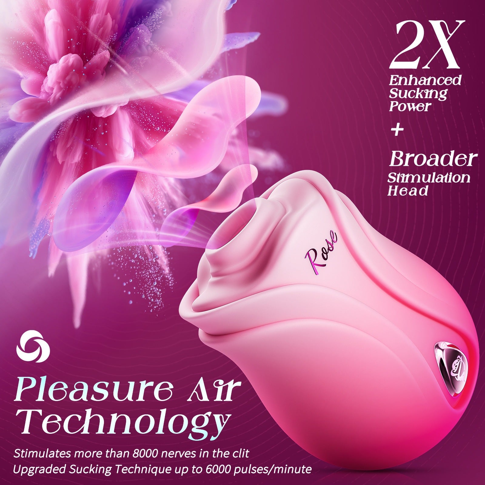 APP-controlled Rose-shaped Clitoral Suction Vibrator