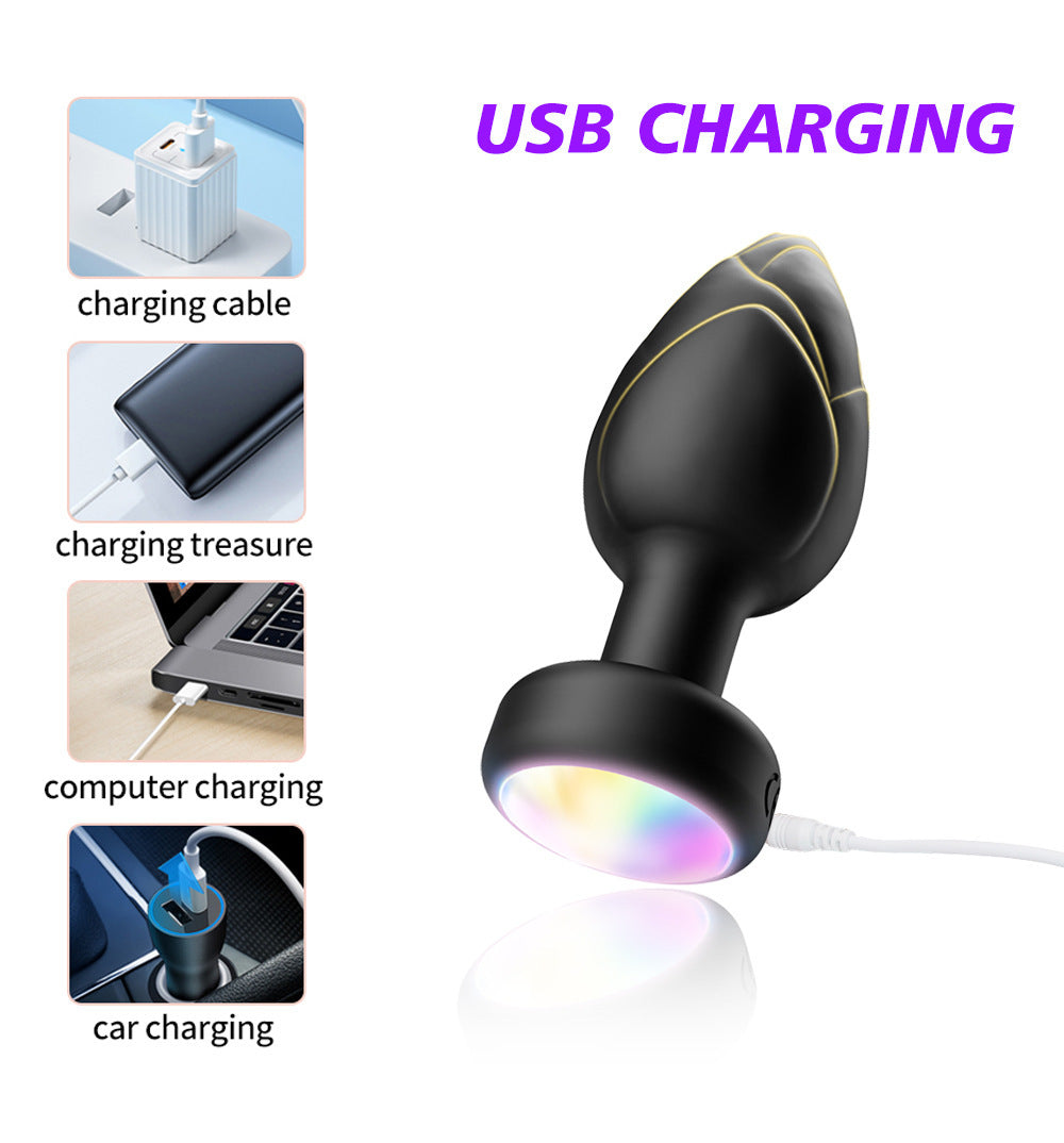 Lotus Glow Vibrating Anal Plug Prostate Stimulator
