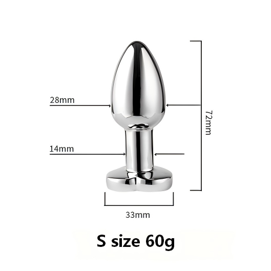 Remote control stainless steel LED anal plug