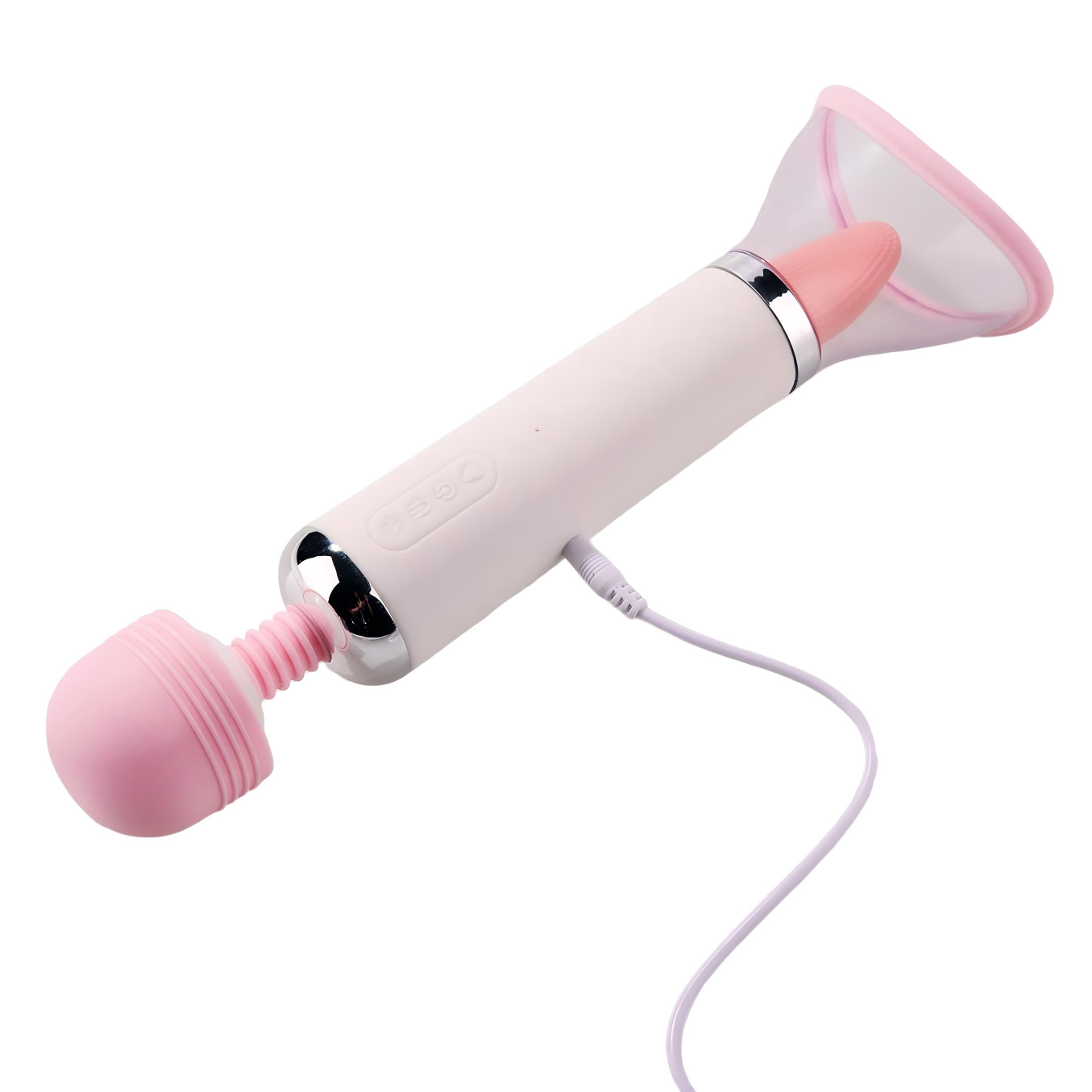 Double-headed Female Heating Sucking Licking AV Vibrator Stick