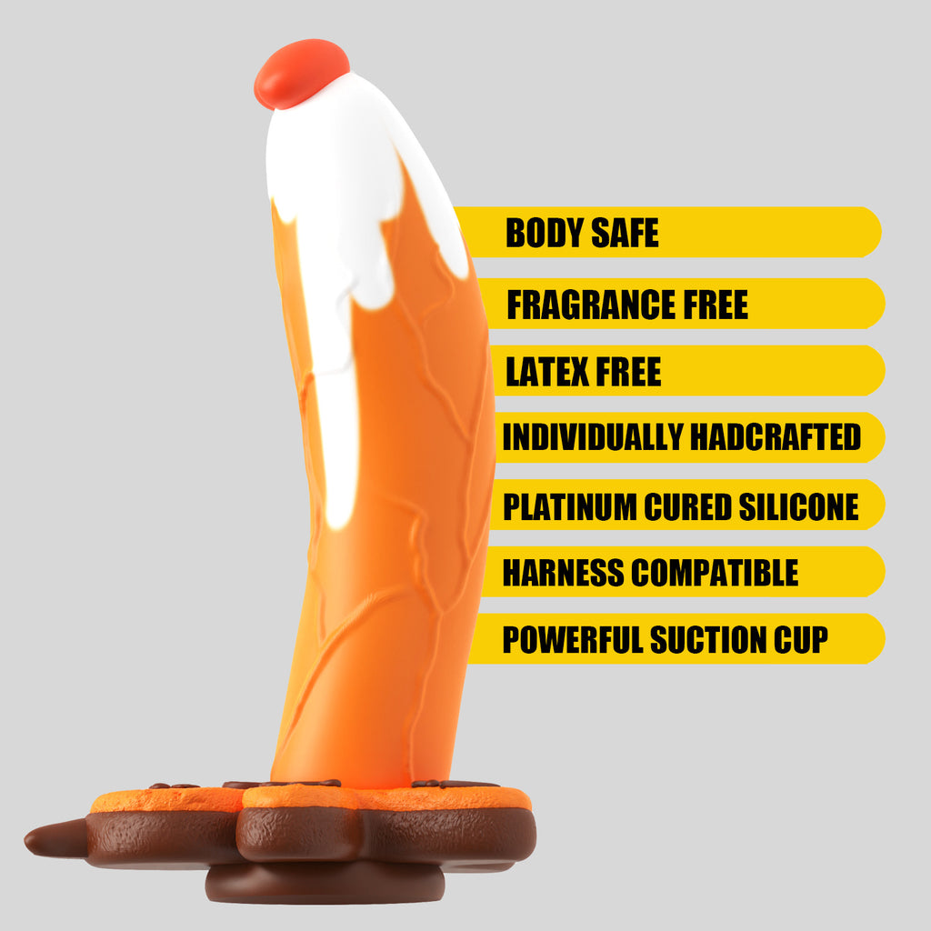 Gingerbread Man Shaped Silicone Toy with Strong Suction Cup Base, Handheld Use for Adults