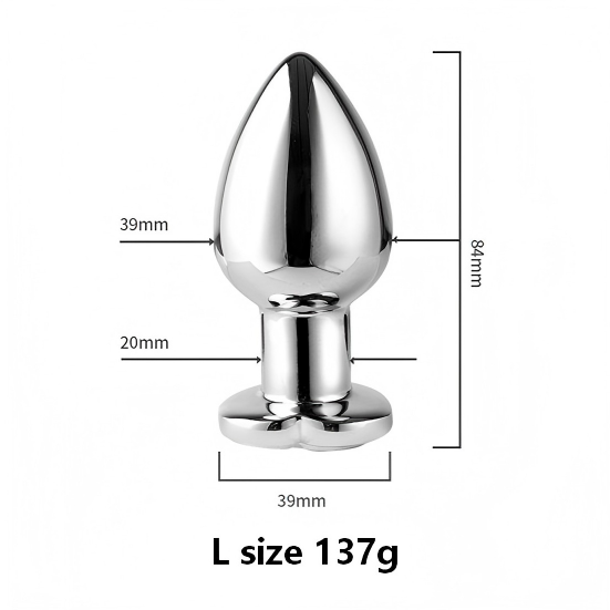 Remote control stainless steel LED anal plug