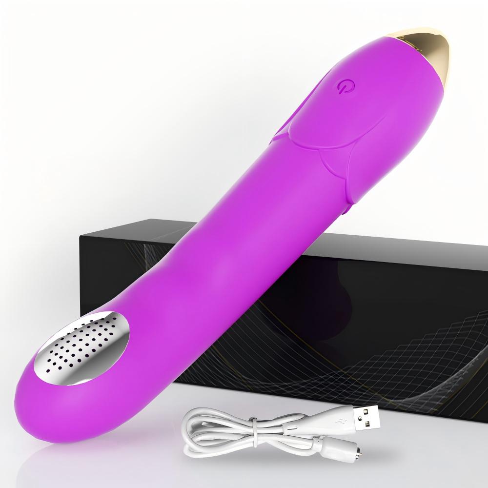 Showerhead Silicone Vibrator, Multi Vibration Modes G-spot & Anal Stimulator Waterproof Rechargeable Pleasure Massage Toy for Women
